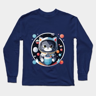 Cosmic Cat: Scottish Gray's Space Adventures Long Sleeve T-Shirt